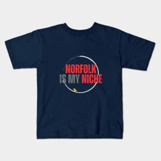Norfolk is my Niche red and silver Kids T-Shirt